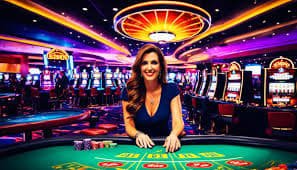 အရောင်စုံ slot machine reels နှင့် jackpot ဆုနိုင်ငွေပြသမြင်ကွင်း